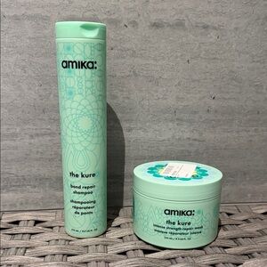 New Amika The Kure Bond Repair Shampoo and Mask Set
